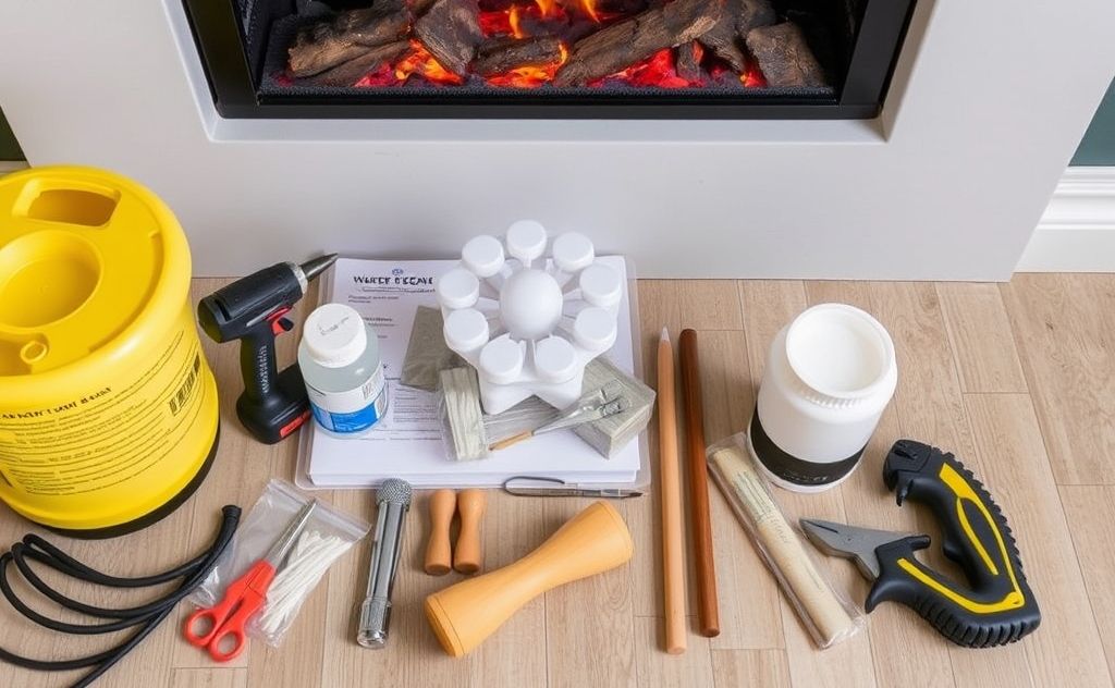 Tools materials for hanging electric fireplace