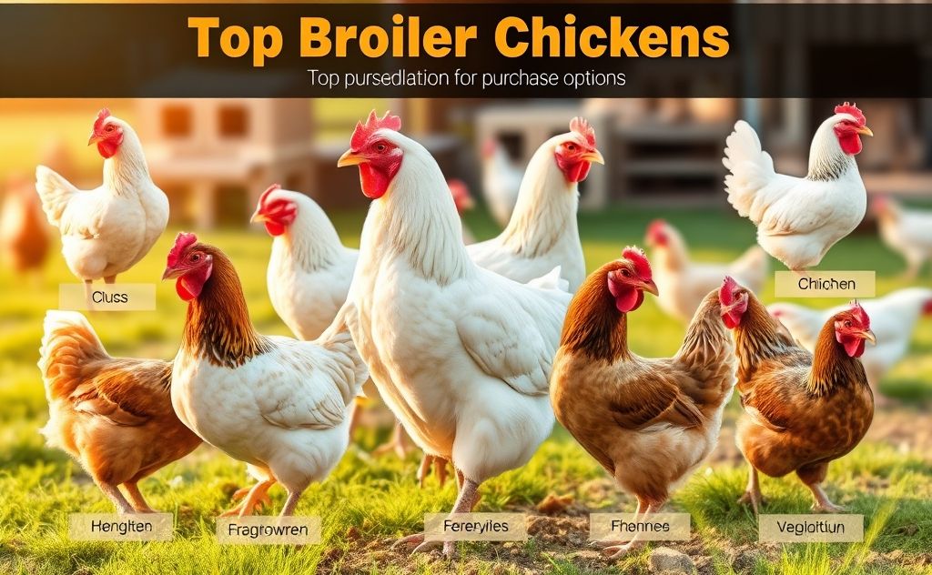 Top broiler chicken breeds for purchase options