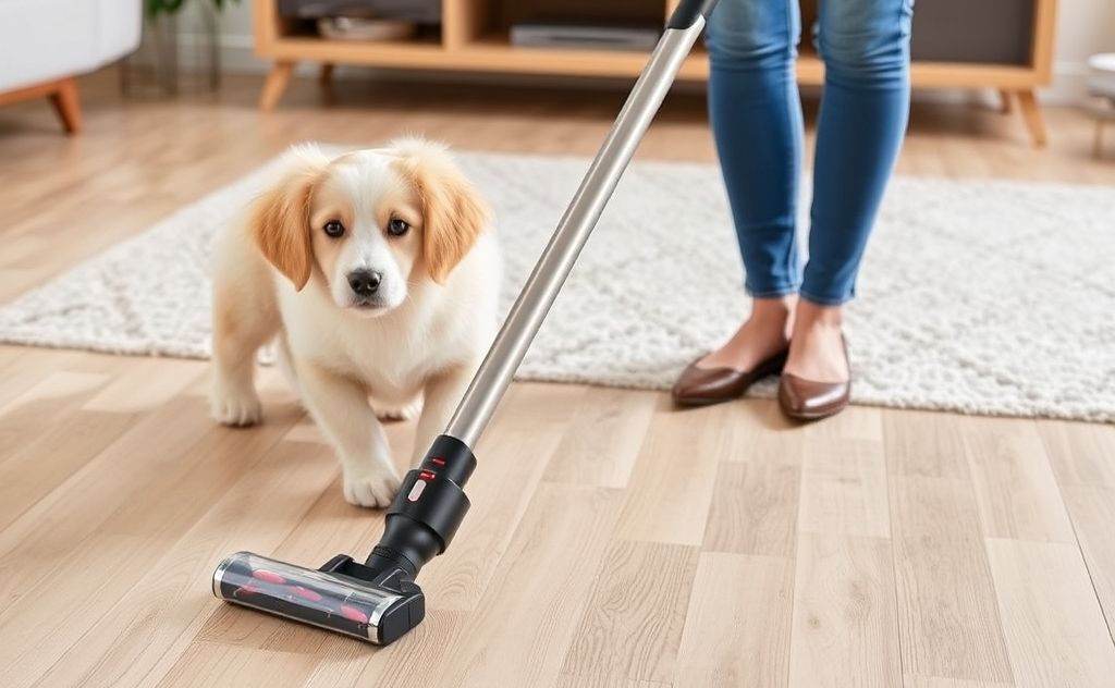 Top cordless vacuum with motorized pet tool