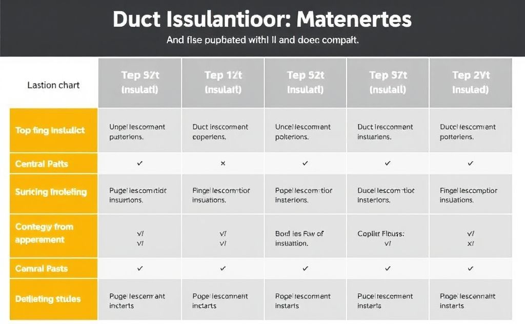 Top duct insulation materials comparison chart