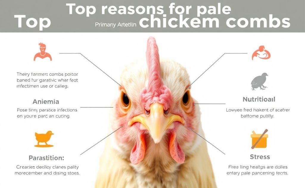 Top reasons for pale chicken combs
