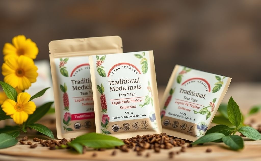 Traditional Medicinals tea bags eco-friendly design
