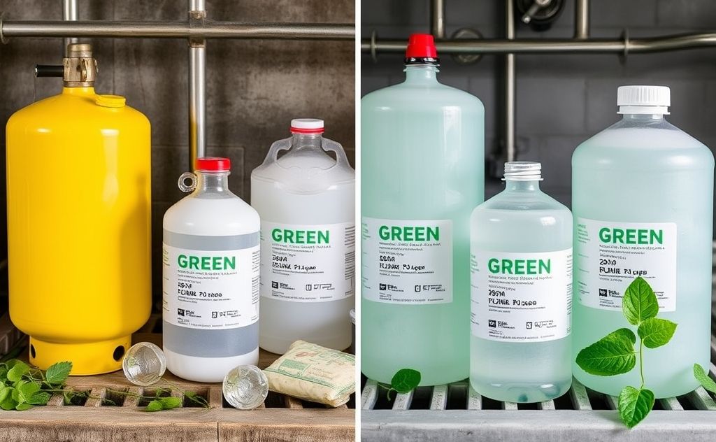 Traditional and green refrigerants side by side