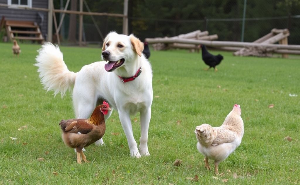Train your dog to protect not harm chickens