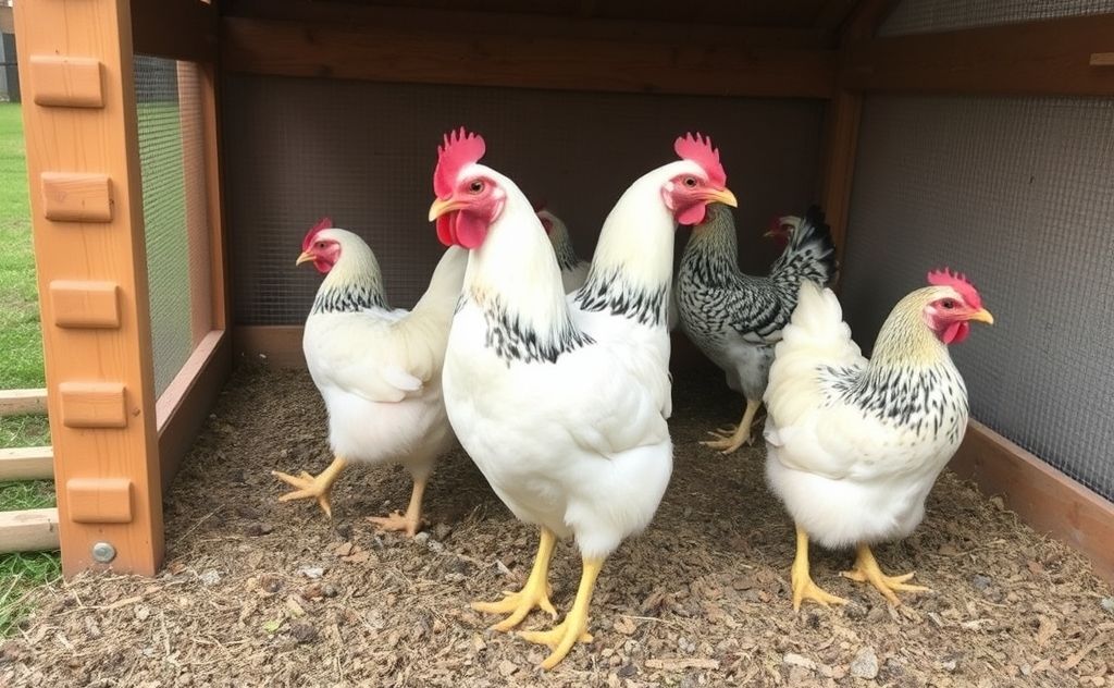 Training chickens in new coop for adjustment