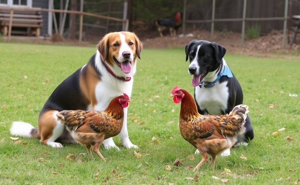 Training dogs to coexist peacefully with chickens