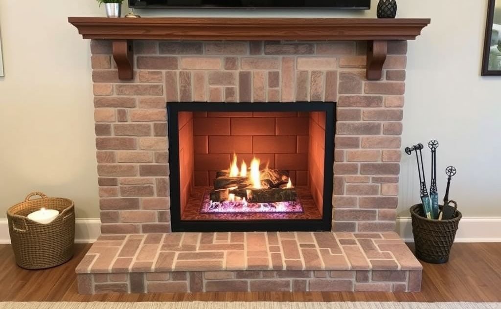 Transform a traditional fireplace into a gas one