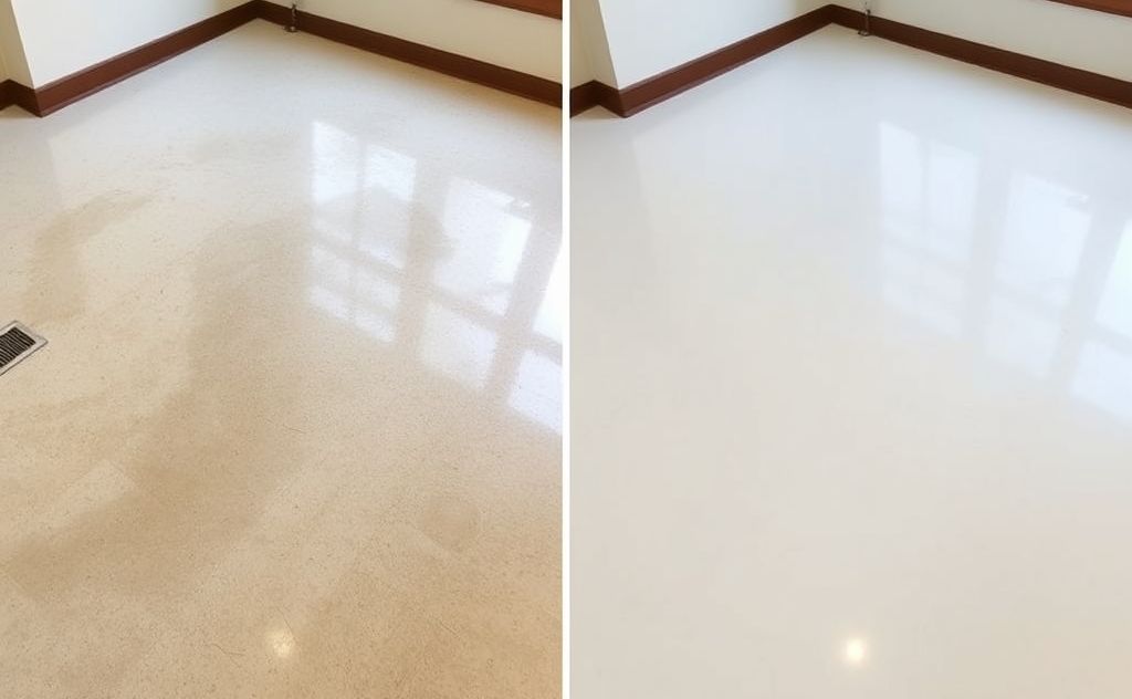 Transform dirty vinyl floors into a pristine shine.