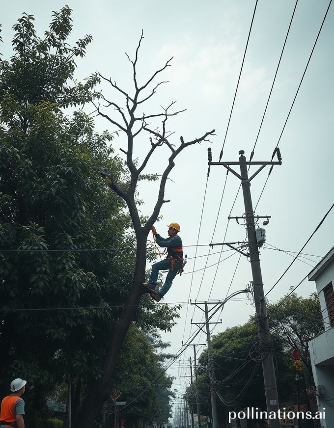 Pangkas dahan dekat kabel