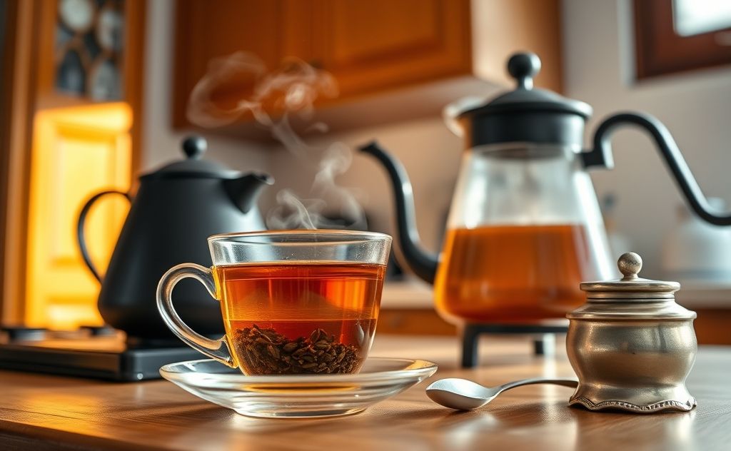 Turkish tea preparation without double teapot tips