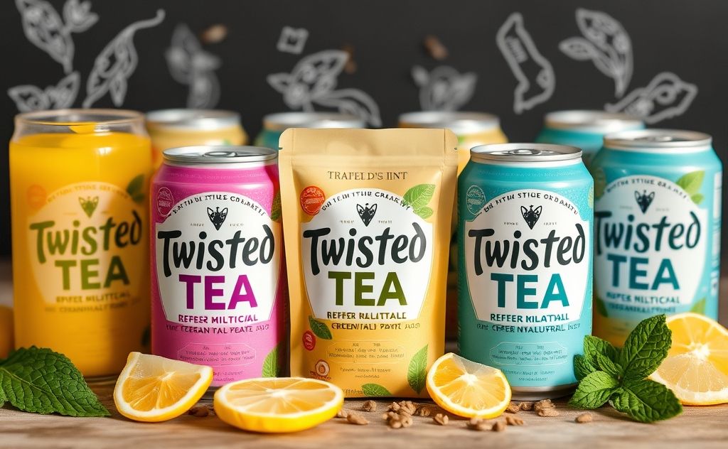 Twisted Tea bags with cans and refreshing vibes