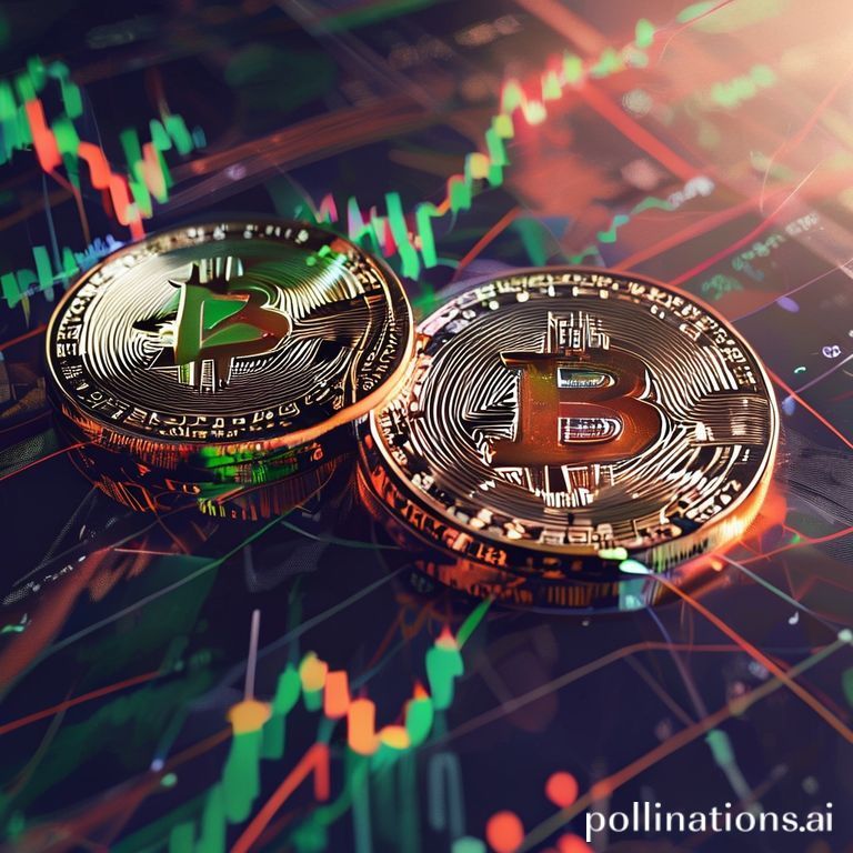 Representasi visual dua koin privasi, Monero naik pesat, Zcash turun tajam di grafik digital.