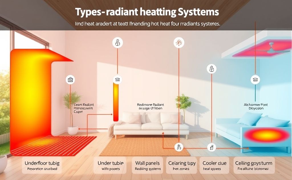 Types of Radiant Heating Systems with heat distribution