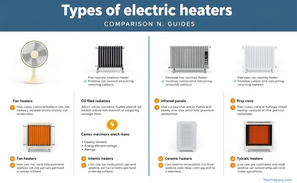 Types of electric heaters comparison guide