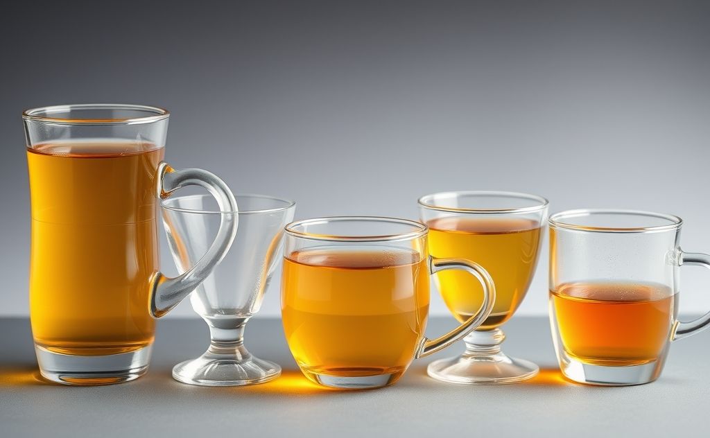 Types of glass for tea cups and brewing