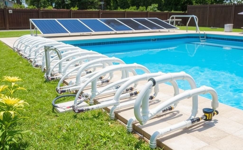 Types of solar pool collectors and connections
