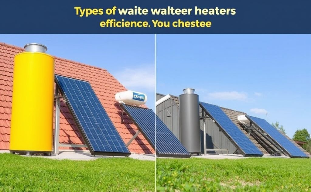 Types of solar water heaters efficiency comparison