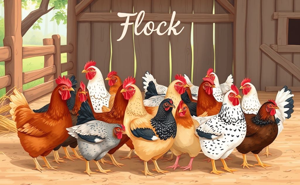 Typical chicken flock size and name