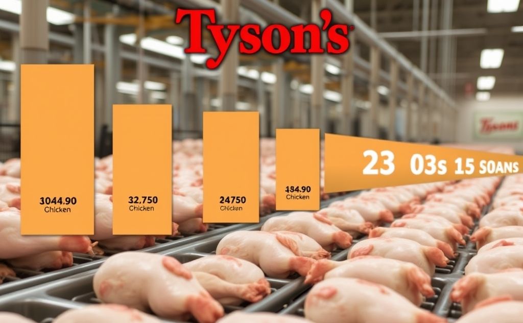 Tyson's Chicken daily chicken processing numbers