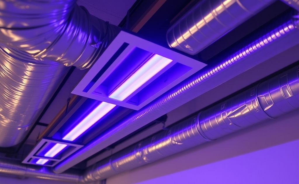 UV lights in HVAC ducts for cleaner air quality