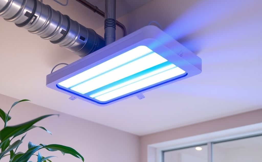 UV-C light air purifiers for HVAC systems
