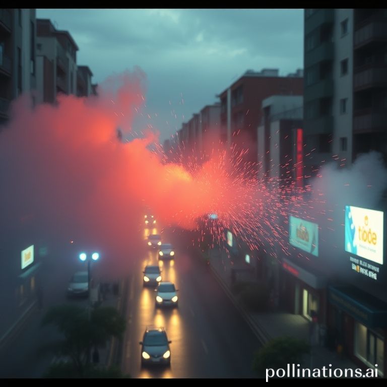 Efeitos visuais (VFX) de um robô 3D integrado em cenário urbano real, com motion graphics vibrantes, criado com Blender.