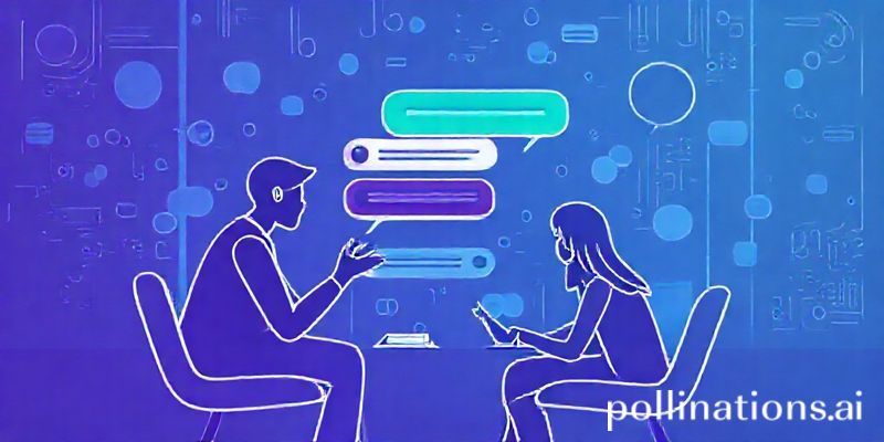 Una interfaz de chat futurista mostrando una conversación fluida y rápida entre un usuario y una IA.