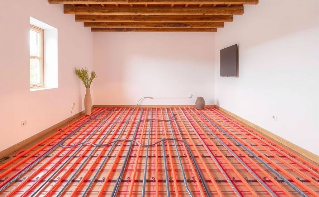 Underfloor heating system for energy efficiency benefits