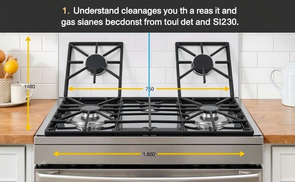 Understand gas stove clearance needs and sizing