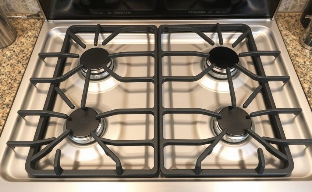 Upgrade grates and burner caps for gas stove