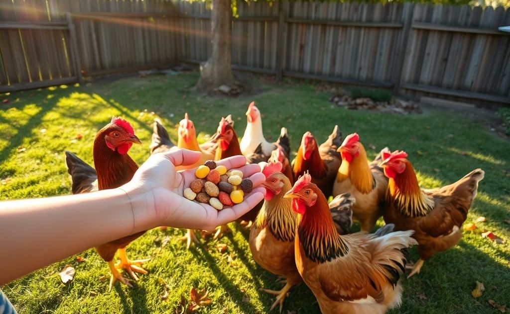Use treats to bond with your chickens