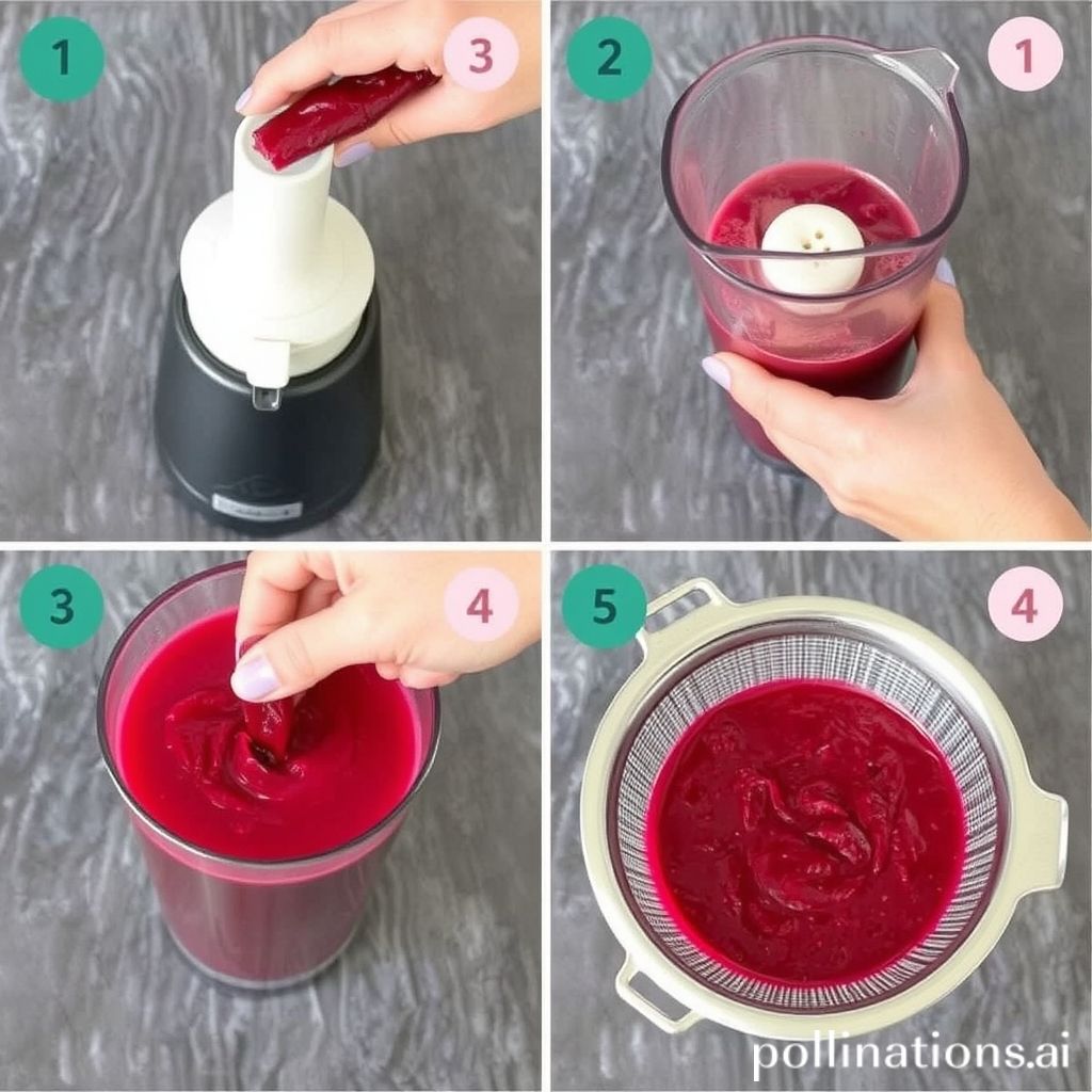 Freshly juiced beetroot with a smooth texture