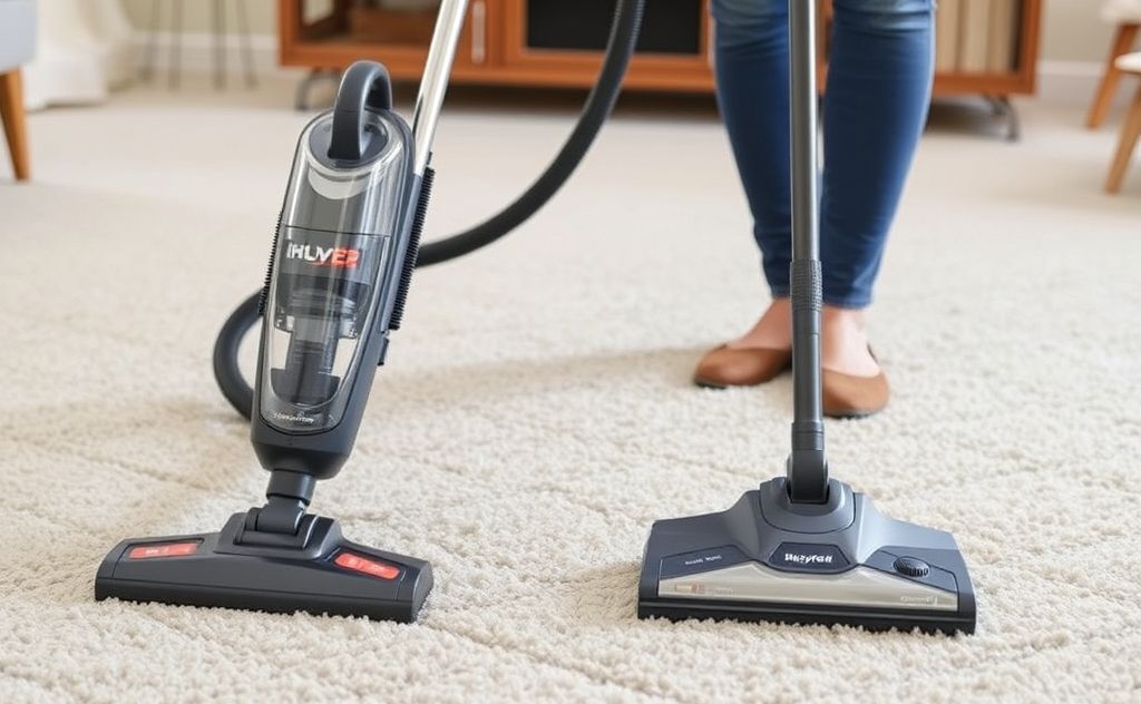 Vacuum and carpet cleaner combo for easy cleaning.