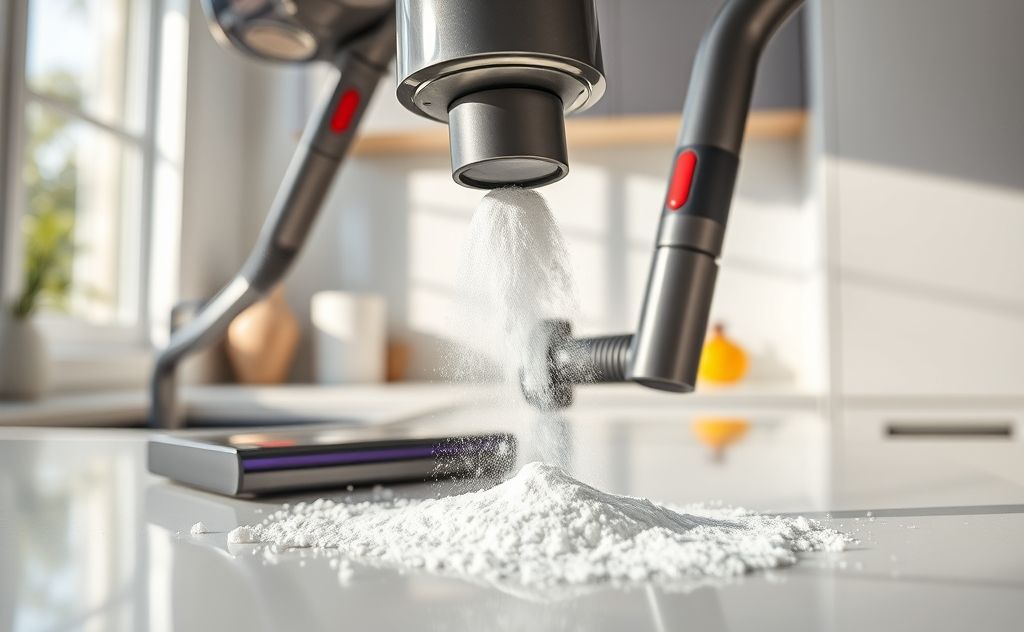 Vacuum baking soda using Dyson safely