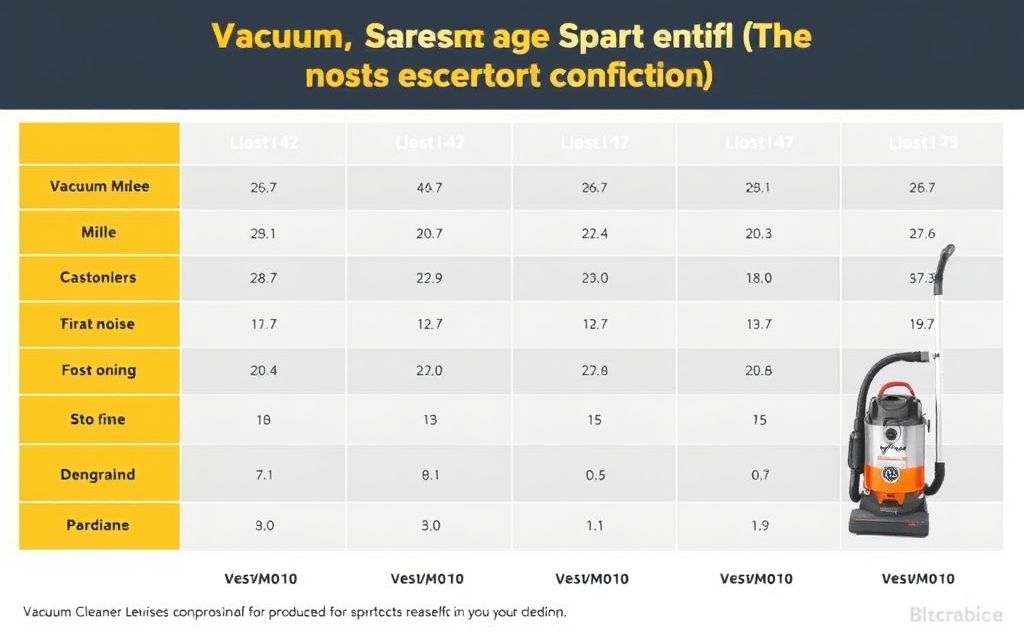 Vacuum cleaner noise level comparison chart