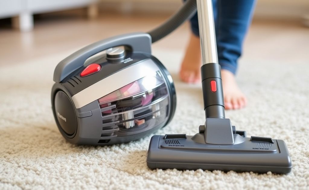 Vacuum with attachments for pet hair removal