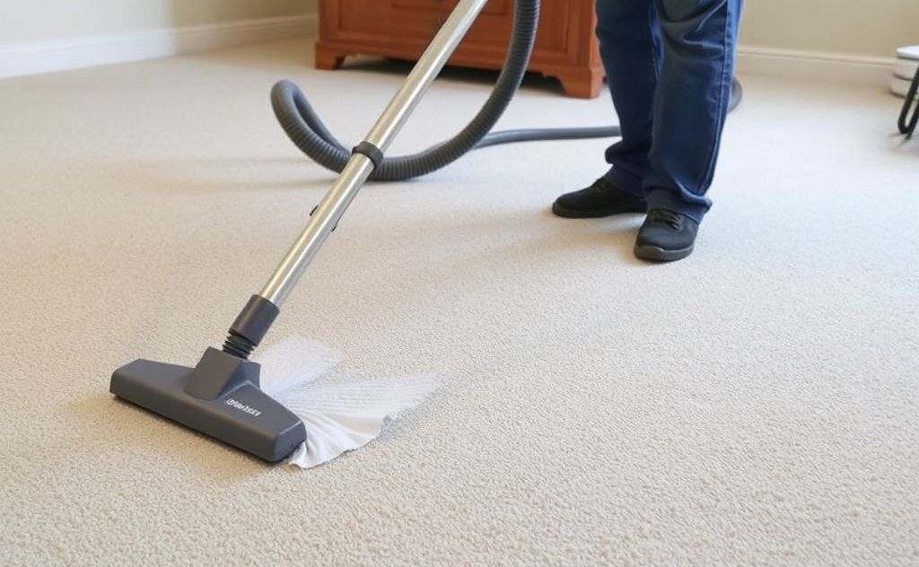 Vacuuming ensures a clean finish after carpet cleaning