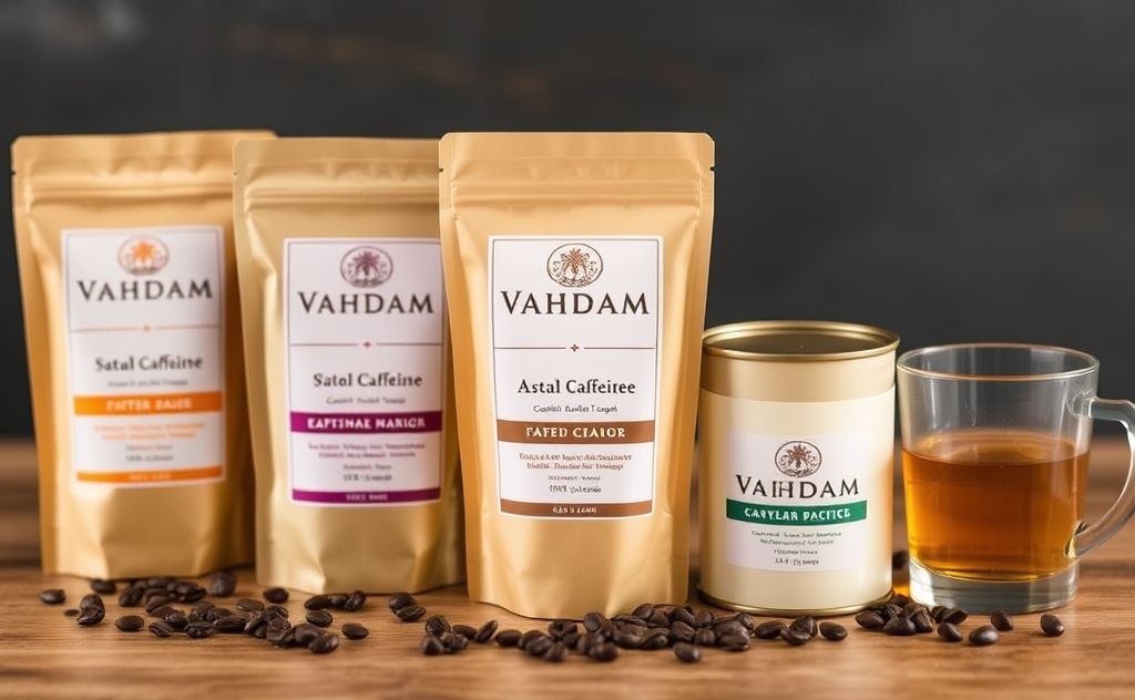 Vahdam Teas with caffeine options available