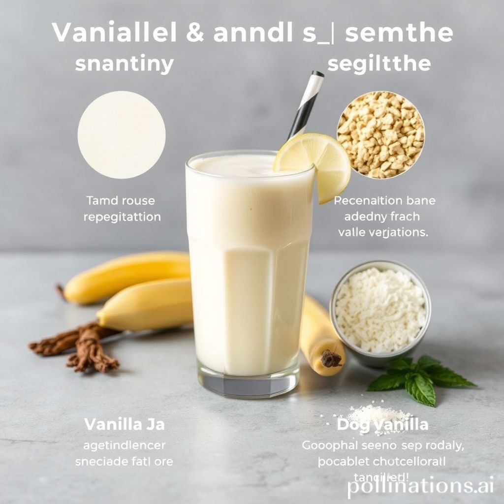 Enhanced Vanilla Smoothie with Banana, Berries, and Protein Powder