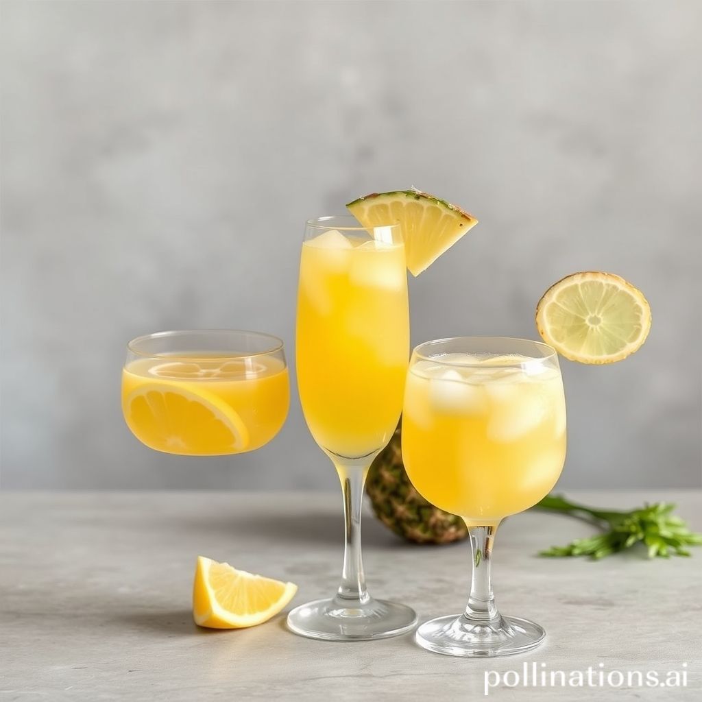 Pineapple-Infused Mimosa Variations