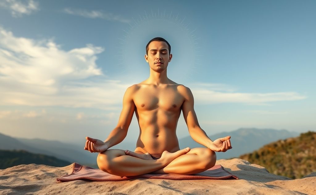 Vedic meditation technique with calm mind and body