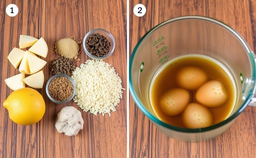 Vegan chai tea ingredients and preparation steps