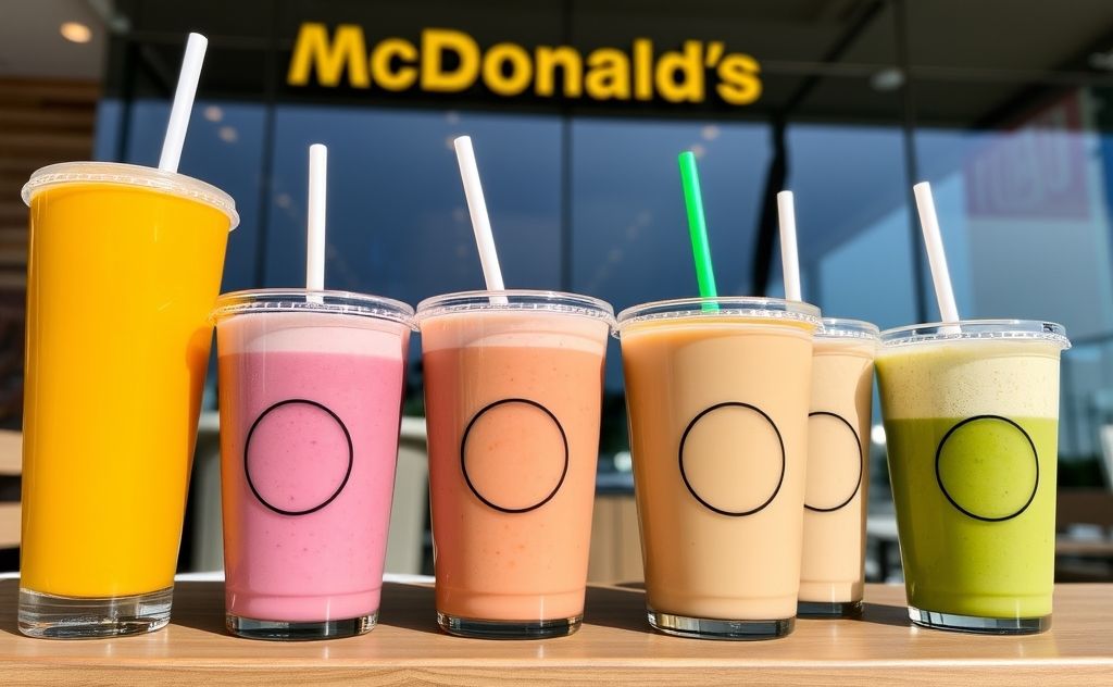 Vegan drinks at McDonald's including smoothies
