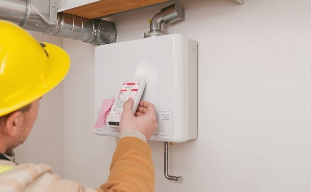 Ventilation safety checks for gas heater installation