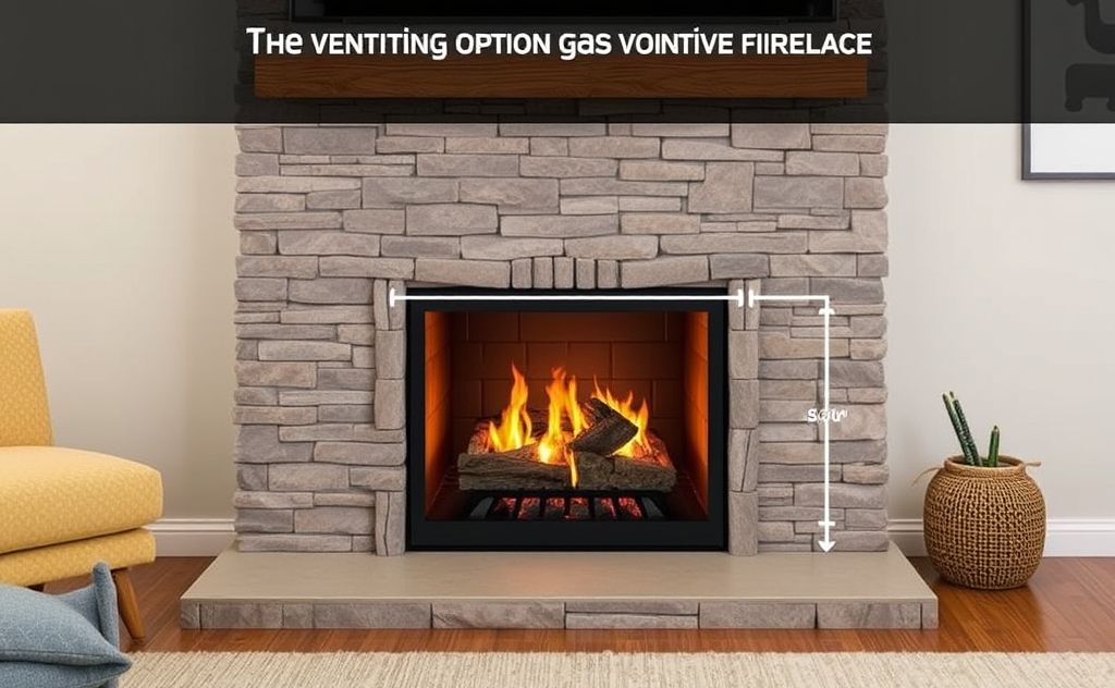 Venting options for gas fireplace selection