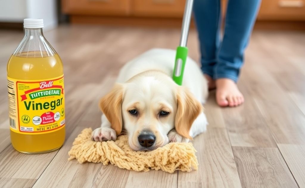 Vinegar mopping removes pet odors effectively