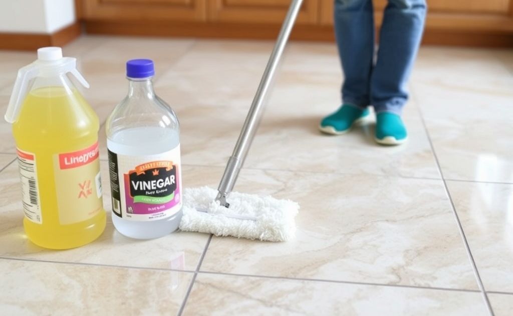 Vinegar mopping tile floors safe method guide