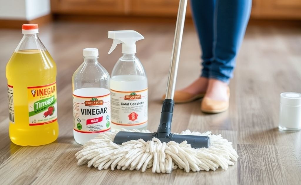 Vinegar solutions eliminate odors while mopping