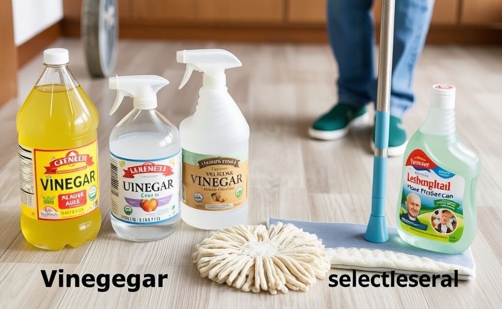 Vinegar vs commercial floor cleaners for mopping