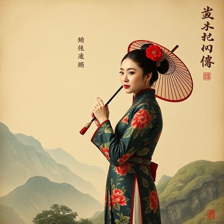 抖音王昭君视觉盛宴：复古旗袍艺术美感的极致诠释